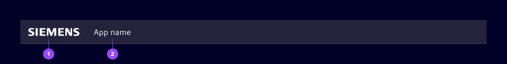 Application header simple