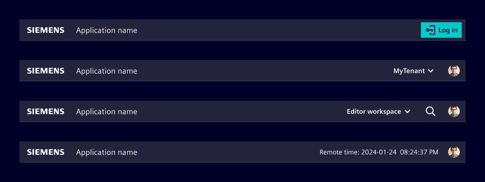 Examples of slot usages
