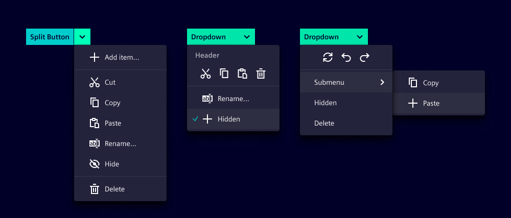 Dropdown Examples