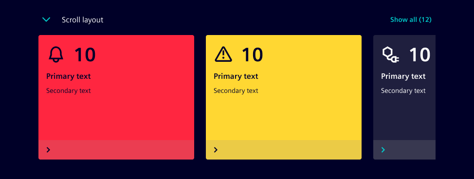 Card list - scroll style